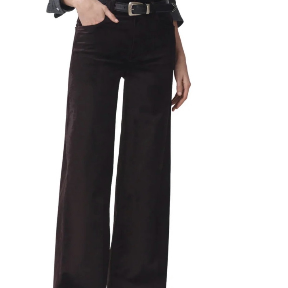 Citizens Of Humanity Black Velvet Flare Pants